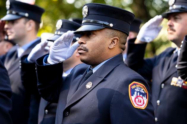 October 7, 2026, New York City, New York, United States: FDNY Firefighters at the 119th Annual FDNY (Fire Department of the City of New York) Memorial Service in New York City. New York City United States - ZUMAb161 20261007_aap_b161_008 Copyright: xMichaelxBrochsteinx