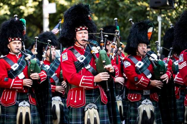 October 7, 2026, New York City, New York, United States: Bagpipers at the 119th Annual FDNY (Fire Department of the City of New York) Memorial Service in New York City. New York City United States - ZUMAb161 20261007_aap_b161_013 Copyright: xMichaelxBrochsteinx