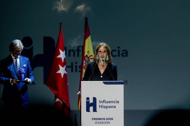 3rd Annual Hispanic Influence Awards: Author Carmen Posadas speaks during the 3rd Annual Hispanic Influence Awards ceremony on October 7, 2026, in Madrid, Spain. The main objective of the Hispanic Influence Awards is to recognize excellence, talent, creativity, and leadership of individuals and institutions that strengthen the ties between the Spanish-speaking community and promote Hispanic values on a global scale. OCTOBER 7, 2026 HISPANIC INFLUENCE AWARDS SPANISH-SPEAKERS HISPANIC IDENTITY Madrid Madrid, Spain  Copyright: xRicardoxRubiox 7827278