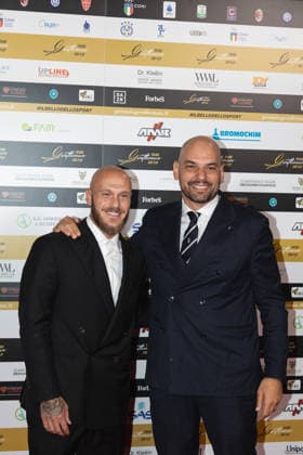 IPA89410571 - Federico Dimarco and Marco Riva on the red carpet at the Gentleman Fair Play Award, October 7, 2026 _ Scuola Teulie, Milan, during the 2026 Gentleman Fair Play Award, News in Milan, Italy, October 7, 2026  Copyright: xLucaxMicheli LiveMediax xLucaxMicheli LiveMediax IPA89410571