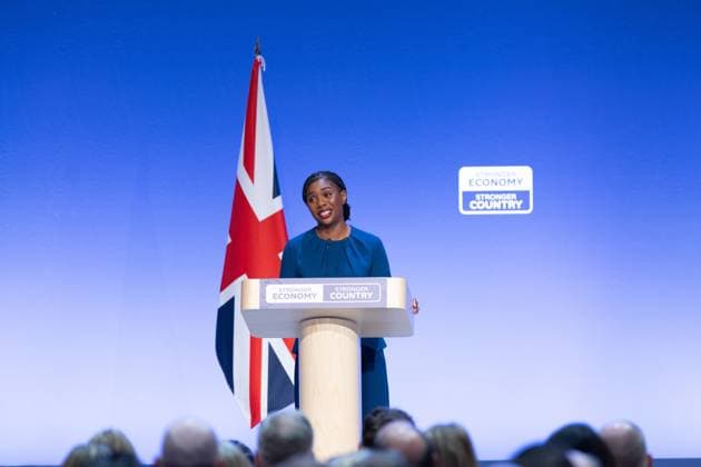 Conservative Party Conference, Day 4, The ICC Birmingham, UK - 07 Oct 2026 Kemi Badenoch, leader of the Conservative delivers her keynote speech on the final day (day four), of the UK Conservative Party Conference in Birmingham The Conservative Party leader, Kemi Badenoch s gives her keynote speech at the International Convention Centre on the final day (day four) of the Conservative Party Conference at the International Convention Centre in Birmingham. The Conservative Party opened its annual conference under the slogan Stronger economy, stronger country Birmingham United Kingdom Copyright: xPhilxLewisx xSOPAxImagesx Phil-Lewis-1456701