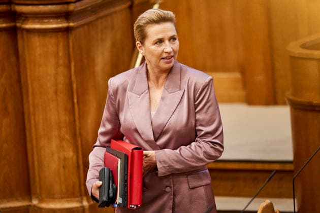 Opening Debate in the Danish Parliament: Prime Minister Mette Frederiksen of the Social Democratic Party before the opening debate in the Parliament Hall at Christiansborg on Thursday, October 8, 2026. Photo by Thomas Traasdahl, Ritzau Scanpix, Copenhagen, Denmark  Copyright: RitzauxScanpix ThomasxTraasdahlx spdk20261008-085013-L