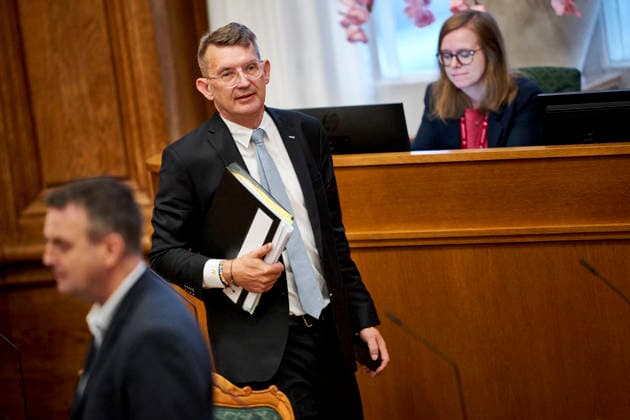 Opening Debate in the Danish Parliament: Troels Lund Poulsen, Chairman of the Liberal Party, before the opening debate in the Danish Parliament’s chamber at Christiansborg on Thursday, October 8, 2026. Photo by Thomas Traasdahl, Ritzau Scanpix, Copenhagen, Denmark  Copyright: RitzauxScanpix ThomasxTraasdahlx spdk20261008-084814-L