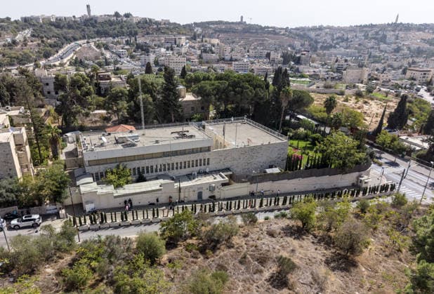 British Consulate General in Jerusalem suspends operations JERUSALEM - OCTOBER 8: A wide-angle view shows the British Consulate General building in East Jerusalem after Israel suspends its operations in retaliation for the United Kingdom s decision to ban imports of products manufactured in illegal Israeli settlements, on October 8, 2026. Mostafa Alkharouf Anadolu Jerusalem Israel. Editorial use only. Please get in touch for any other usage.  Copyright: x2026xAnadoluxMostafaxAlkharoufx