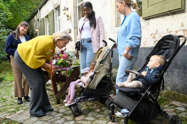 Queen Mathilde Visits Winners Of the 2026 Queen Mathilde Prize GREZ-DOICEAU, BELGIUM - OCTOBER 08: Queen Mathilde of Belgium pictured visiting two organizations that won the 2026 Queen Mathilde Prize : Vzw Alba, on October 08, 2026 in Grez-Doiceau, Belgium, 08 10 2026 Grez-Doiceau Belgium  Copyright: xPhilipxReynaersx