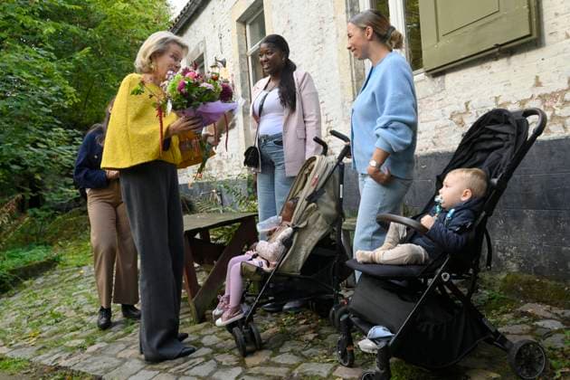 Queen Mathilde Visits Winners Of the 2026 Queen Mathilde Prize GREZ-DOICEAU, BELGIUM - OCTOBER 08: Queen Mathilde of Belgium pictured visiting two organizations that won the 2026 Queen Mathilde Prize : Vzw Alba, on October 08, 2026 in Grez-Doiceau, Belgium, 08 10 2026 Grez-Doiceau Belgium  Copyright: xPhilipxReynaersx