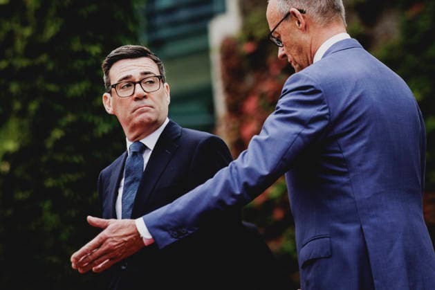 R. L. Friedrich Merz (CDU), Chancellor of Germany, and Andrew Burnham, Prime Minister of the United Kingdom, photographed during a reception with military honors at the Federal Chancellery in Berlin, October 8, 2026, Berlin, Germany Copyright: xFlorianxGaertnerx
