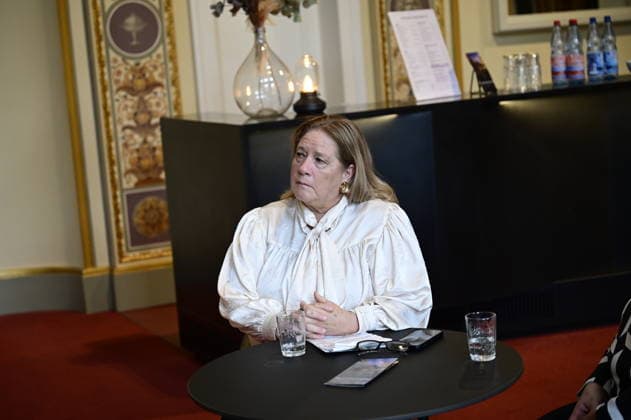 Kathy Kelly at the press conference and presentation of the 16th HOPE Award for the 18th HOPE Gala Dresden at the Schauspielhaus Dresden, Dresden, October 8, 2026 Copyright: xMatthiasxWehnertx