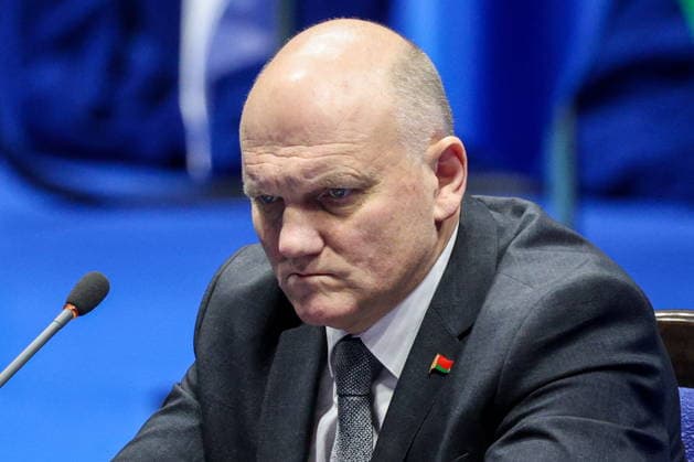 BELARUS, MINSK - OCTOBER 8, 2026: Chairman of the State Security Committee of Belarus Ivan Tertel attends a meeting before the final phase of the Eurasia-Antiterror 2026 counter-terrorism exercise by relevant agencies of the CIS and SCO member states. The drill is held as part of the 2026 CIS and SCO Counter-Terrorism Forum. Maxim Malinovsky TASS  98946401