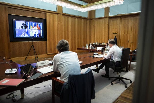 Ukraine conflict, chronicle Normandy format, video conference 2020