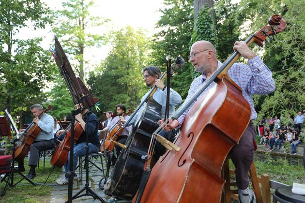 Croatia, Zagreb Philharmonic Orchestra concert in the Zagreb Zoo during the Corona crisis