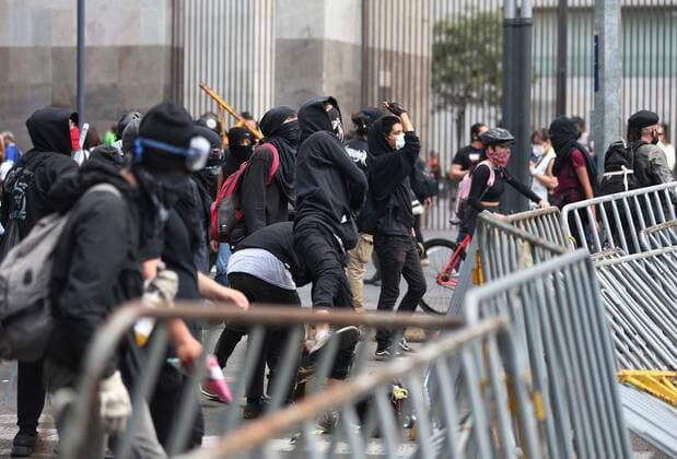 Mexico, riots at protests in Mexico City