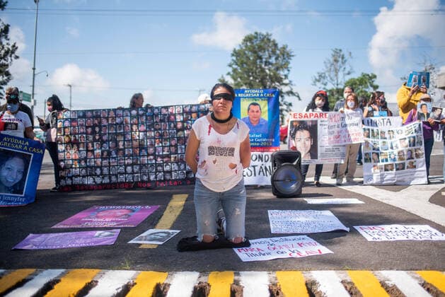 Mexico, relatives of missing persons protest in Xalapa
