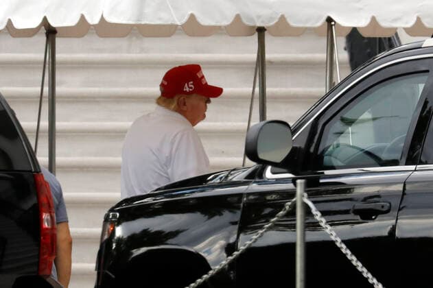 Washington, Donald Trump returning from Sterling Golf Club