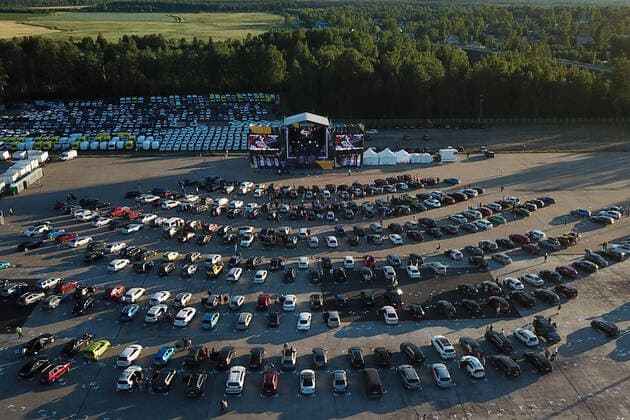Russia, car concert in St. Petersburg