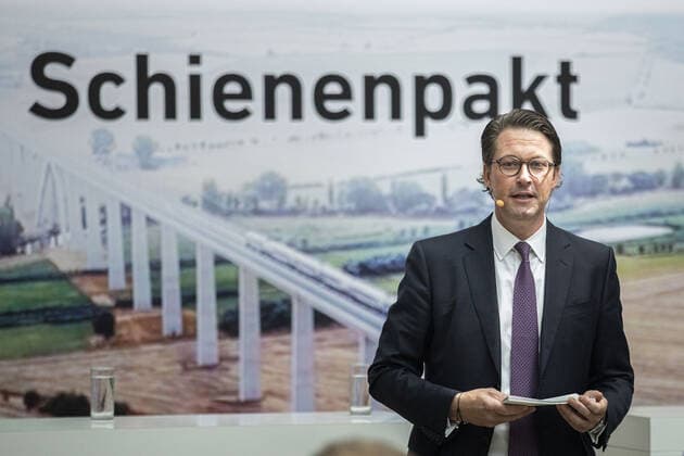 Berlin, Andreas Scheuer presents rail pact