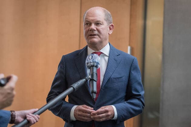 Berlin, interview with Olaf Scholz