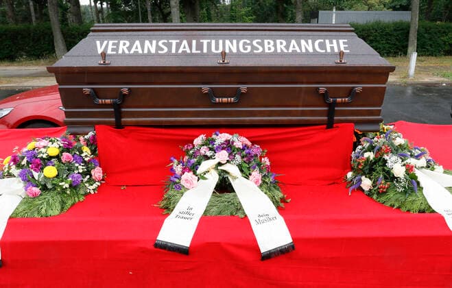 Berlin, demonstration of the event industry