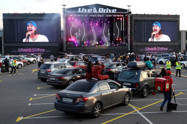 Russia, car concert in Moscow