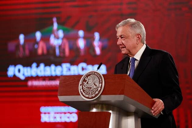 Mexico, President Obrador during a press conference
