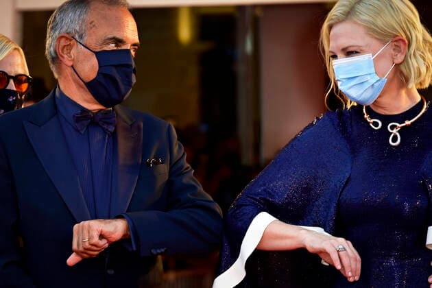 Venice Film Festival - Stars with face masks on the red carpet