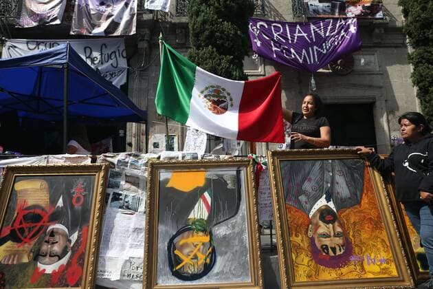 Mexico, protests against violence against women in Mexico City