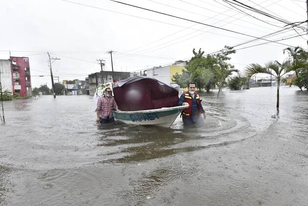 Mexico, flood after heavy rain in Nacajuca