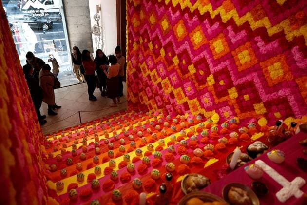 Altar de Muertos Installation at the House of Mexico in Madrid, Spain