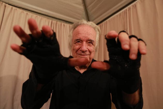 Pianist Joao Carlos Martins at concert in Americana, Brazil
