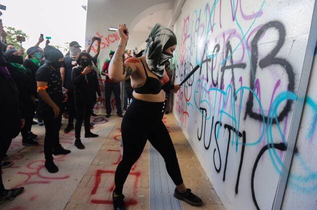 Mexico, Feminist Demonstration in Cancun