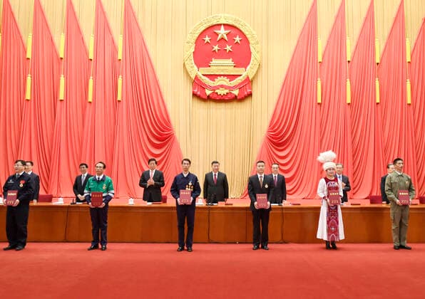 China, honouring model workers and exemplary individuals in the Great Hall of the People in Beijing