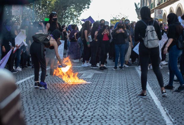 Mexico, protests against violence against women in Xalapa