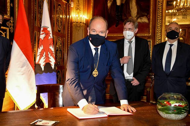 Prince Albert II of Monaco receives Golden Eagle Award in Nice