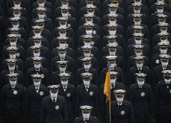 USA, cadets on the field before the football game Army vs. Navy