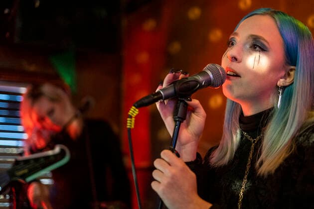 Kaelan Mikla concert with singer Laufey Soffia in Reykjavik