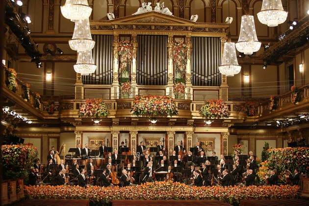 New Years Concert of the Vienna Philharmonic Orchestra under the baton of conductor Riccardo Muti