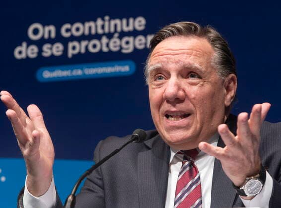 Coronavirus in Canada, Quebec Premier Francois Legault Press Conference in Montreal