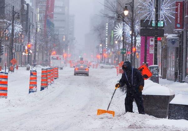 Canada, snowstorm in Montreal