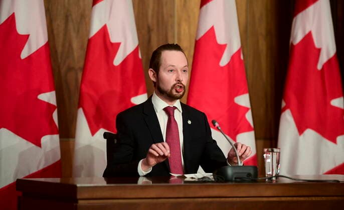 Canada, Michael Cooper gives press conference in Ottawa