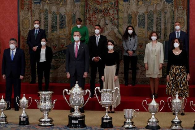 Spain, Felipe and Letizia during the award ceremony of the national sports awards in Madrid