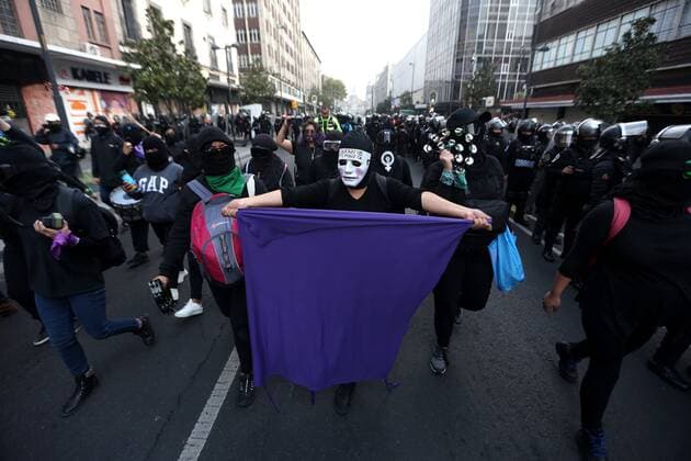 Mexico, feminists protest in Mexico City