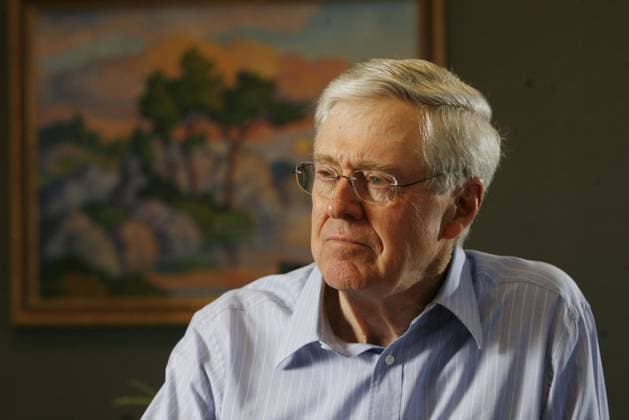 US billionaire Charles Koch, archive images