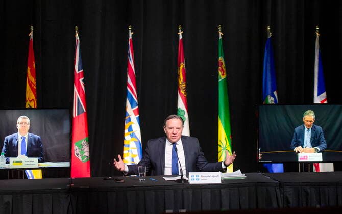 Canada , Francois Legault Press Conference