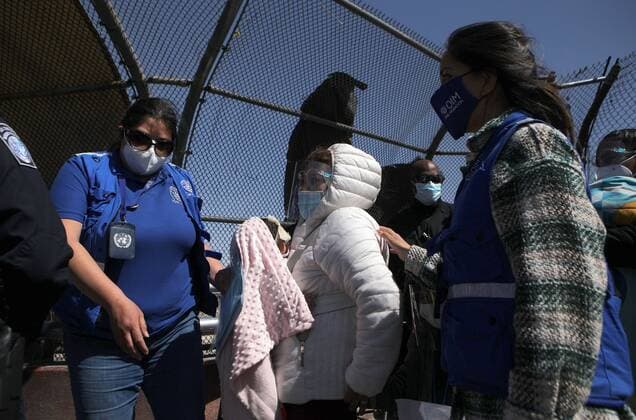 Mexico, migrants from Central America at the border with the USA