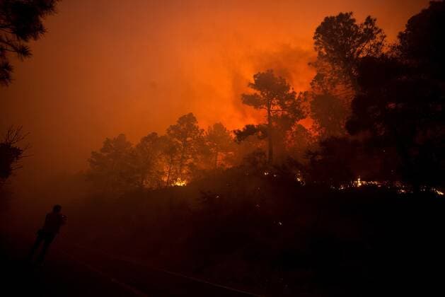Mexico, fire in Nuevo Leon
