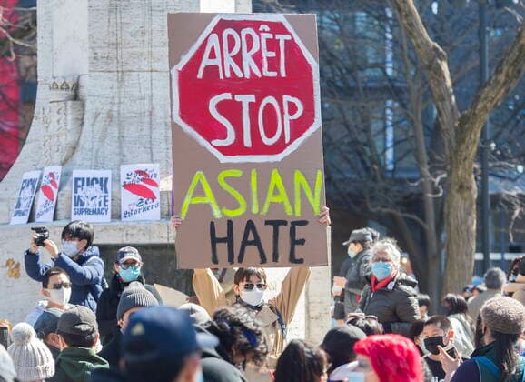 Canada, After Atlanta attack, protests against racism against Asians in Montreal