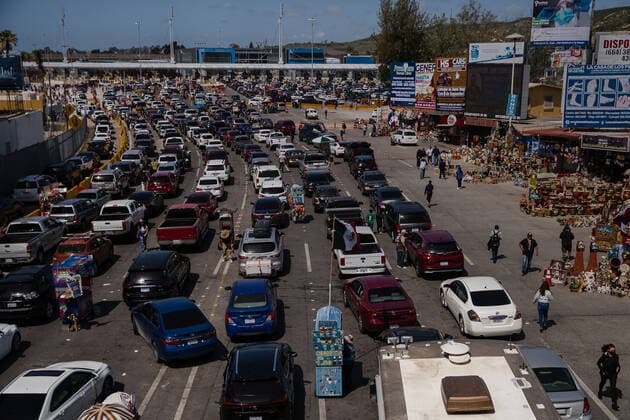 Mexico, asylum seekers at the border with the USA in Tijuana