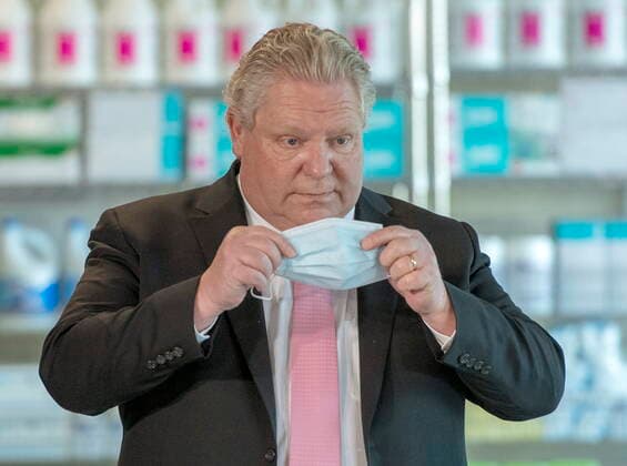 Canada, Ontario Premier Doug Ford Press Conference in Toronto