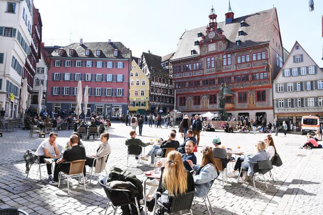 Baden-Wuerttemberg, impressions from the Corona model city Tübingen