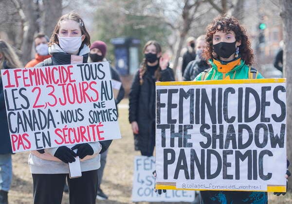 Canada, protests against violence against women in Montreal